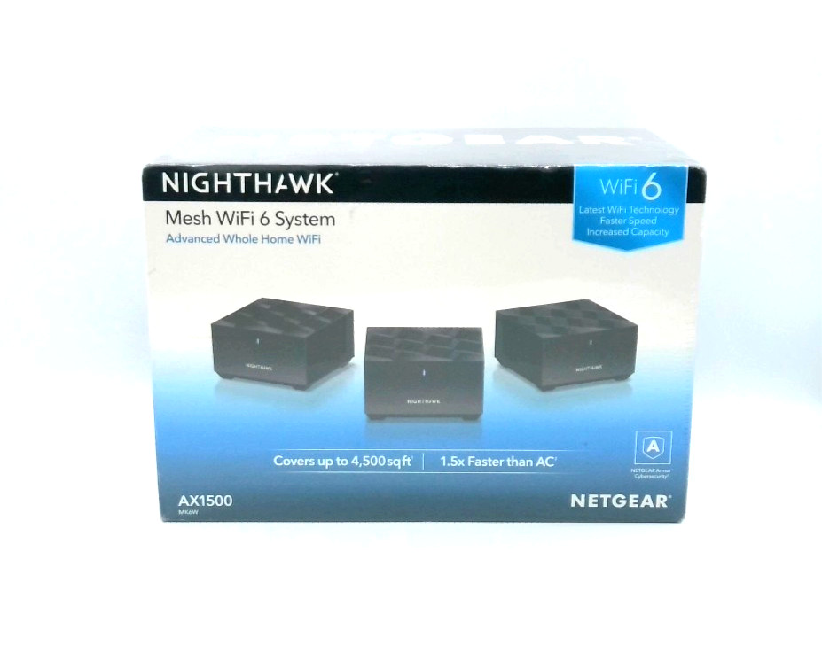 NETEGAR Nighthawk - MK6W - AX1800 Advanced Whole Home Mesh Wi-Fi 6 System - 3PK