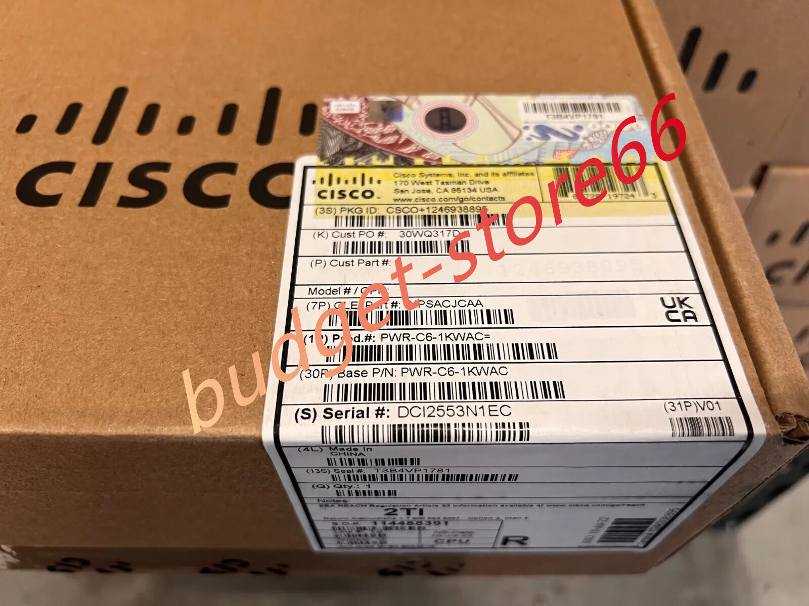 1PC New Sealed Cisco PWR-C6-1KWAC 9200 Series Switch Power Supply Via DHL