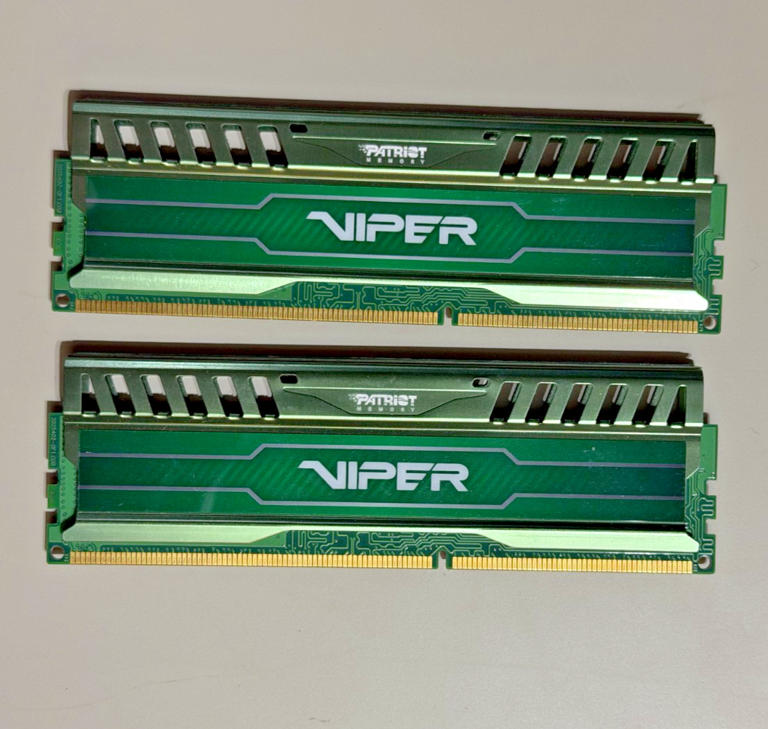 Patriot Viper 16GB (2x8GB) DDR3-1600 PC3-12800 Desktop RAM PV316G160C0KGN Green