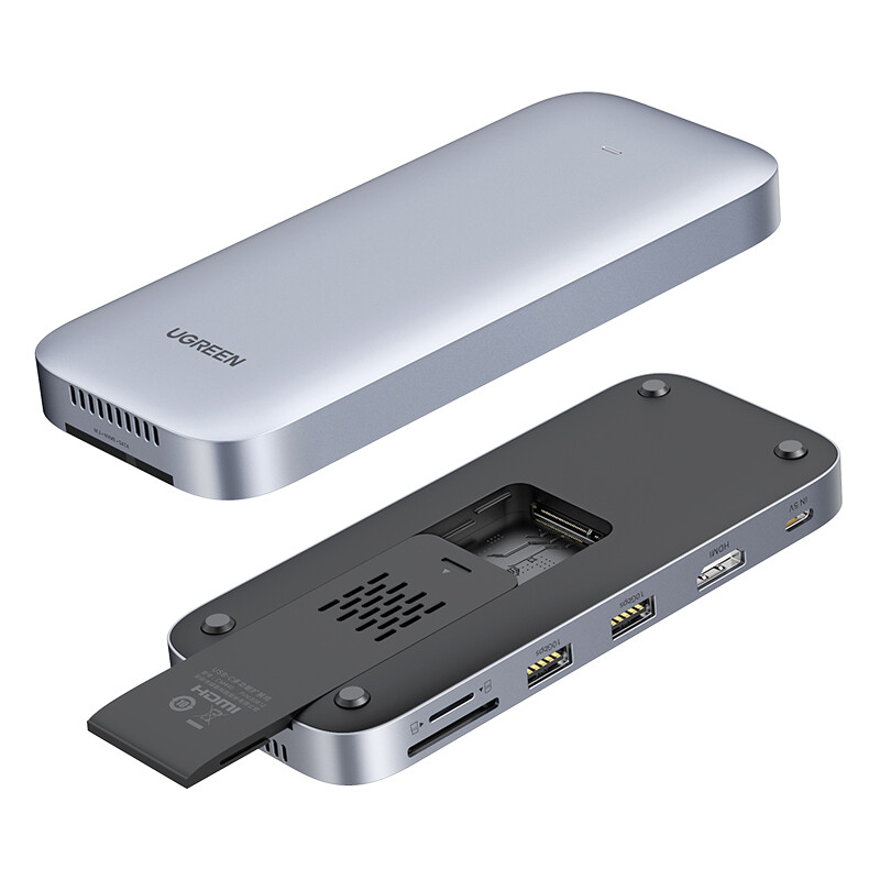 UGREEN USB-C 3.2 GEN2 TO SSD 10GBPS M.2 NVME/SATA | HDMI 4K/60HZ | X2 USB-A 3.0 
