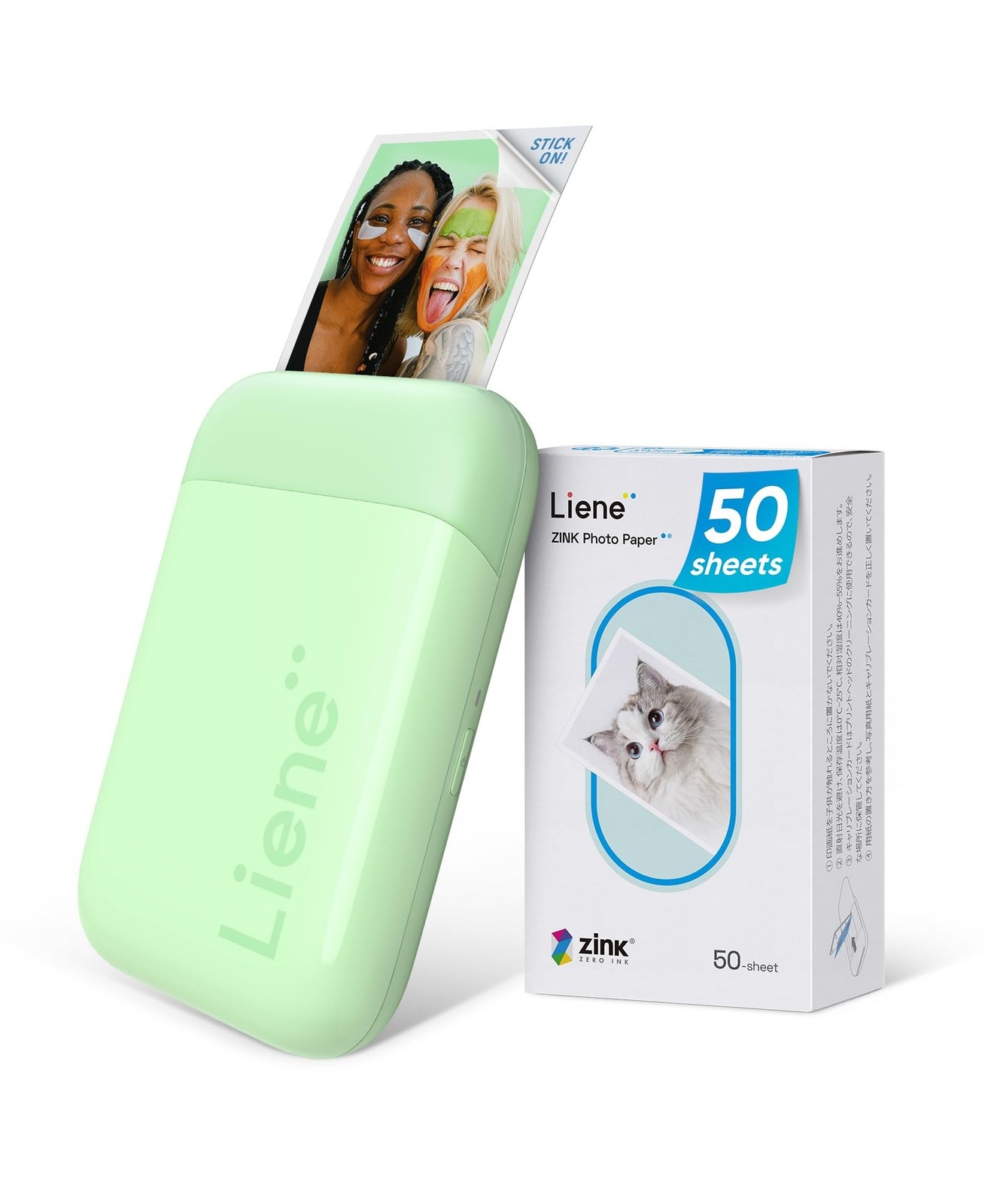 Liene Photo Printer, 2x3” Mini Portable Instant Photo Printer Bundle w/ 50