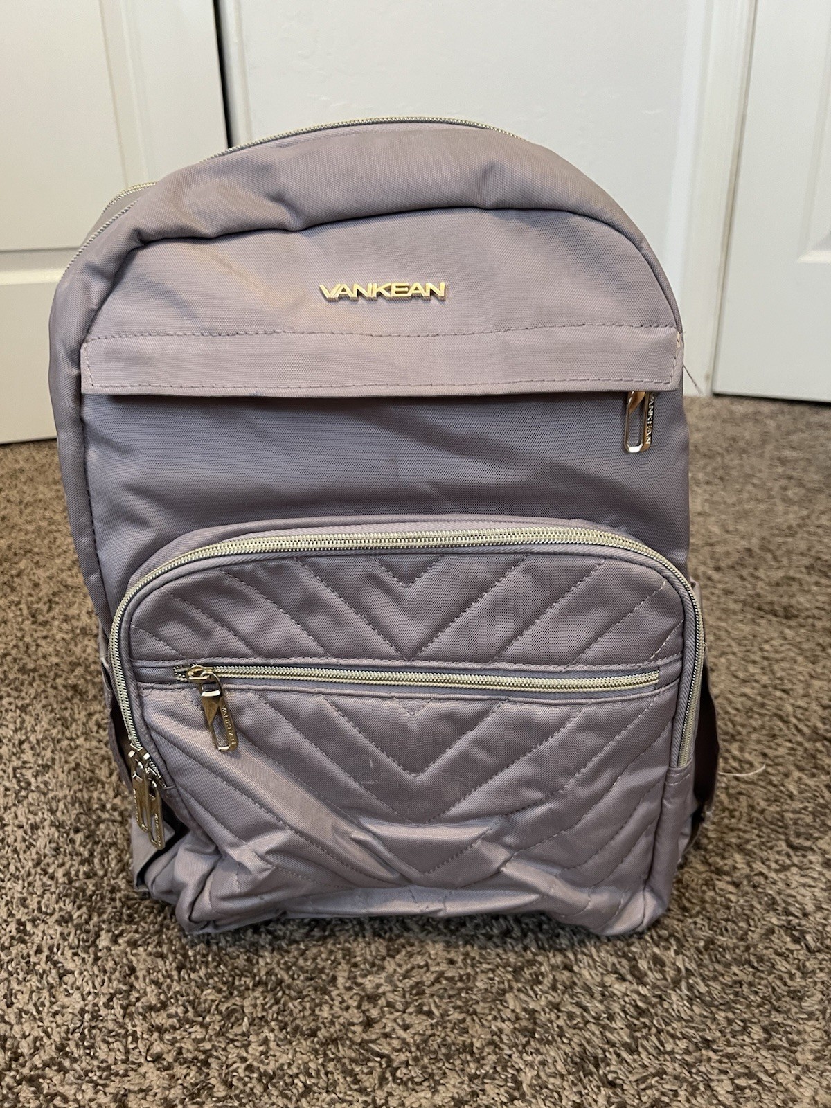Vankean Laptop backpack with USB cord and plug-in 17.5 inches tall