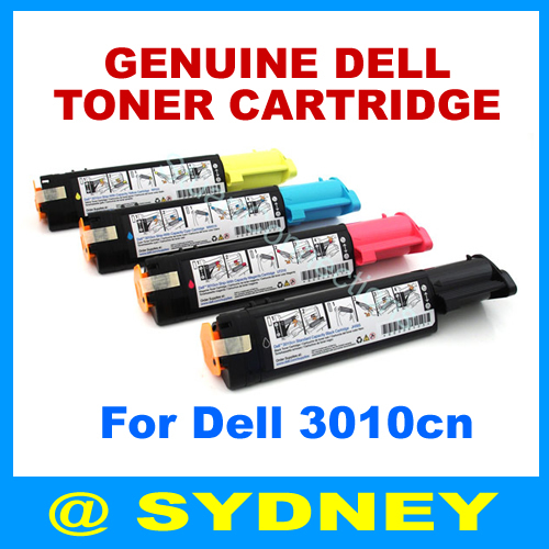 Genuine DELL Toner Cartridge Set for Dell 3010cn JH565 WH006 TH204 XH005 