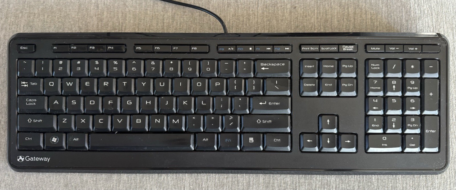Gateway KB-0817 Desktop Keyboard Vintage, US English, PS/2 Wired, Black