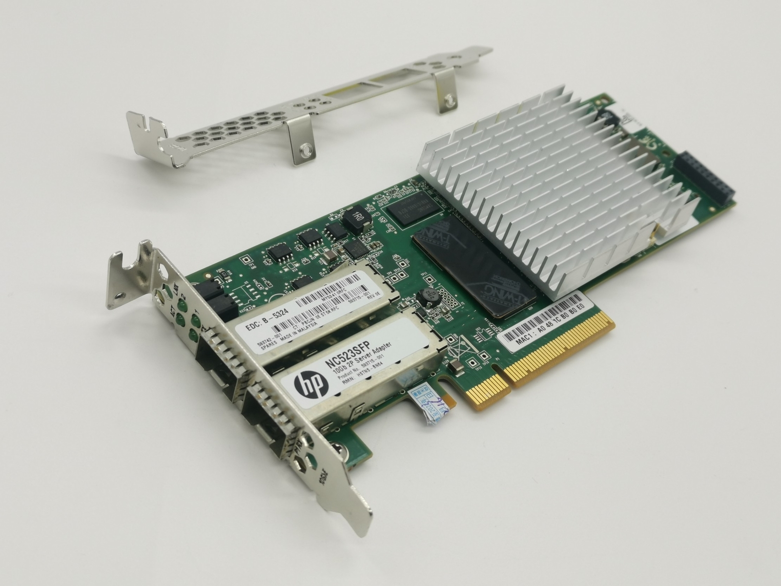 HP NC523SFP QLE3242-HP Dual Port 10Gb Ethernet 10GbE SFP+ PCI-E NIC Network-