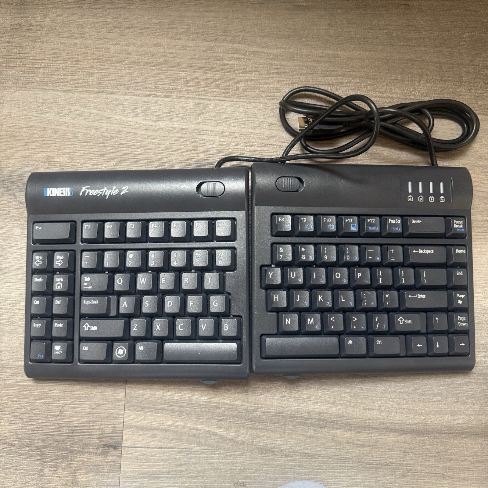 Kinesis Freestyle 2 KB800 Ergonomic USB Wired Keyboard Tested Working PC