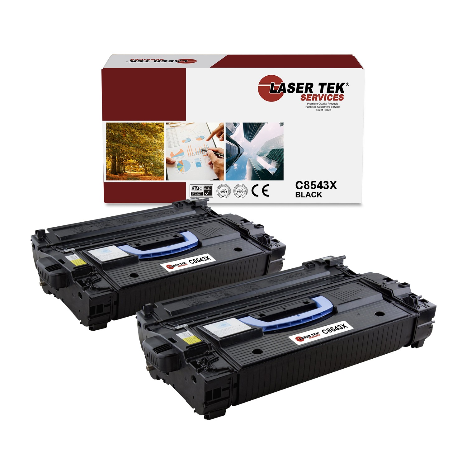 2Pk LTS 43X C8543X Black HY Compatible for HP LaserJet 4240 4240n 4250 Toner