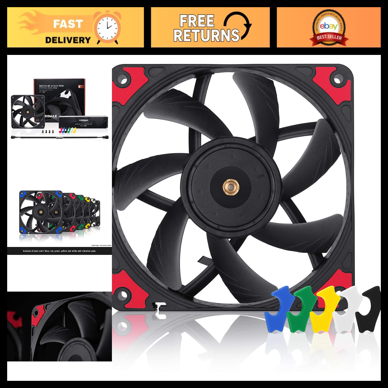 High-Performance 120mm Quiet PWM Fan, Slim Design, Ideal for PC Cooling & Upgrad