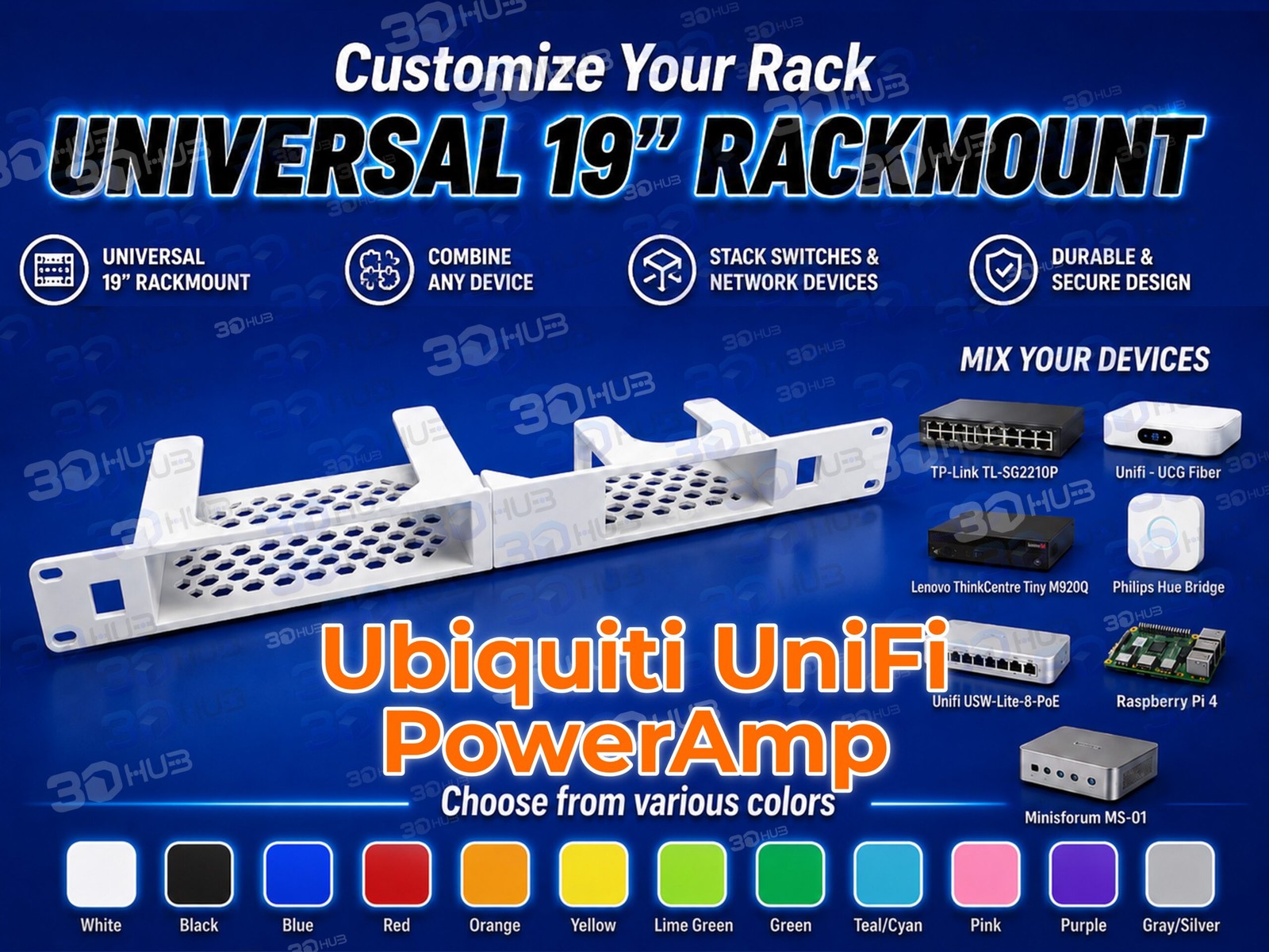 Ubiquiti UniFi PowerAmp 19" Rackmount 1U - Mix & Match with other devices