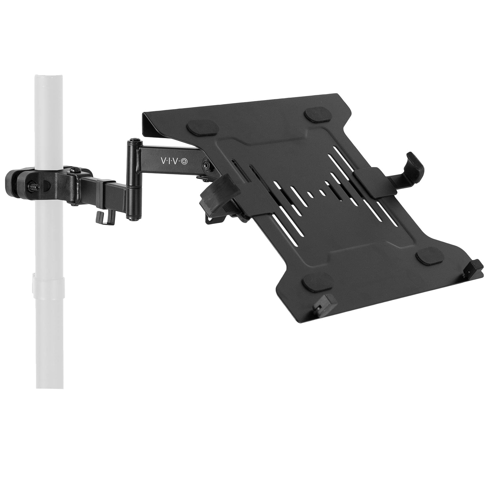 Steel Universal Full Motion Pole Mount Laptop Holder Arm with Removable 75mm ...
