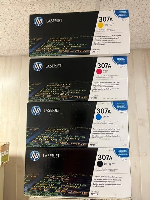 Set Of 4 HP 307A Toner Cartridges CE740A CE741A CE742A CE743A sealed