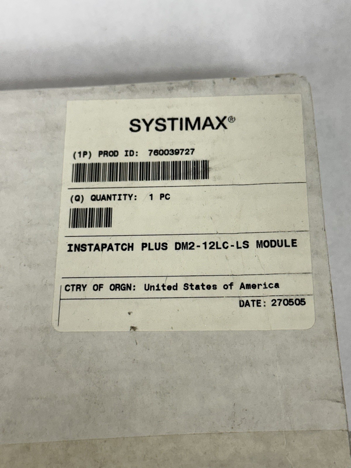 COMMSCOPE INSTAPATCH PLUS DM2-12LC-LS MODULE
