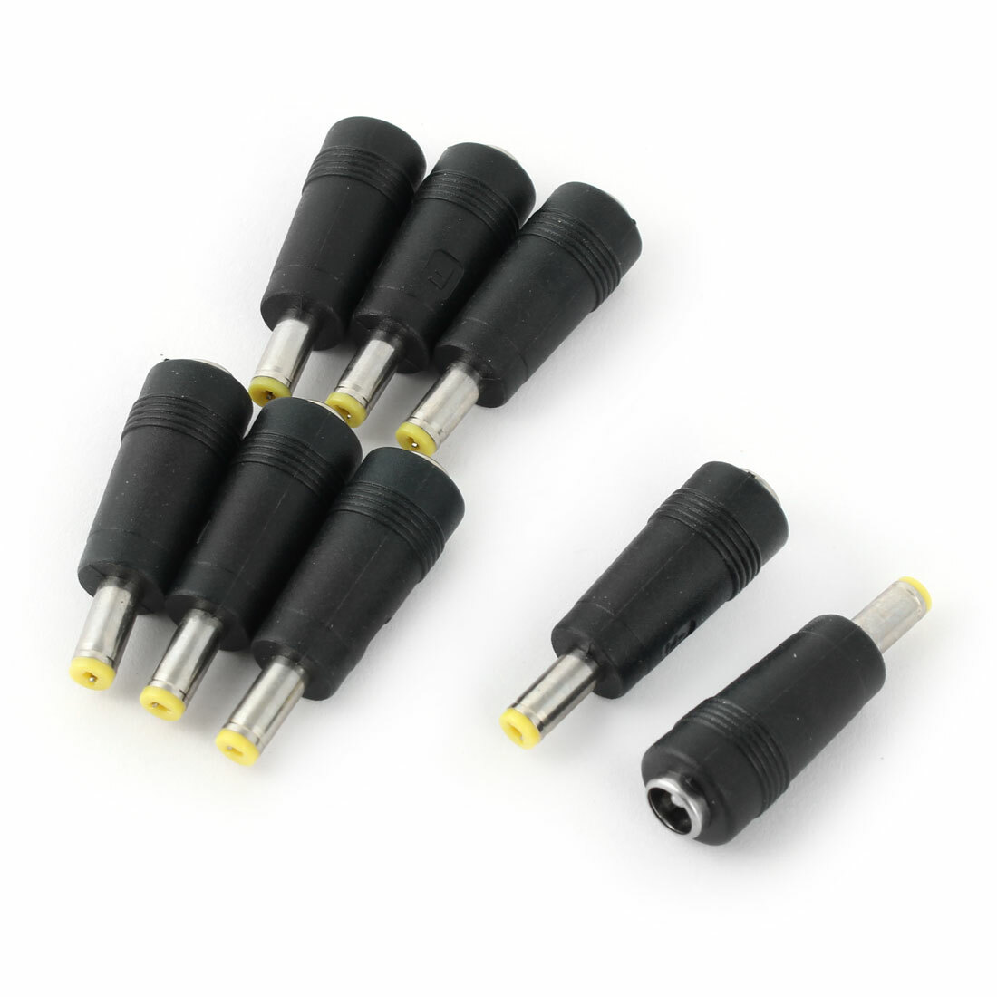 5mm x 1.5mm Male Connector to 5.5mm x 2.1mm Female Jack DC Power Adapter 8PCS