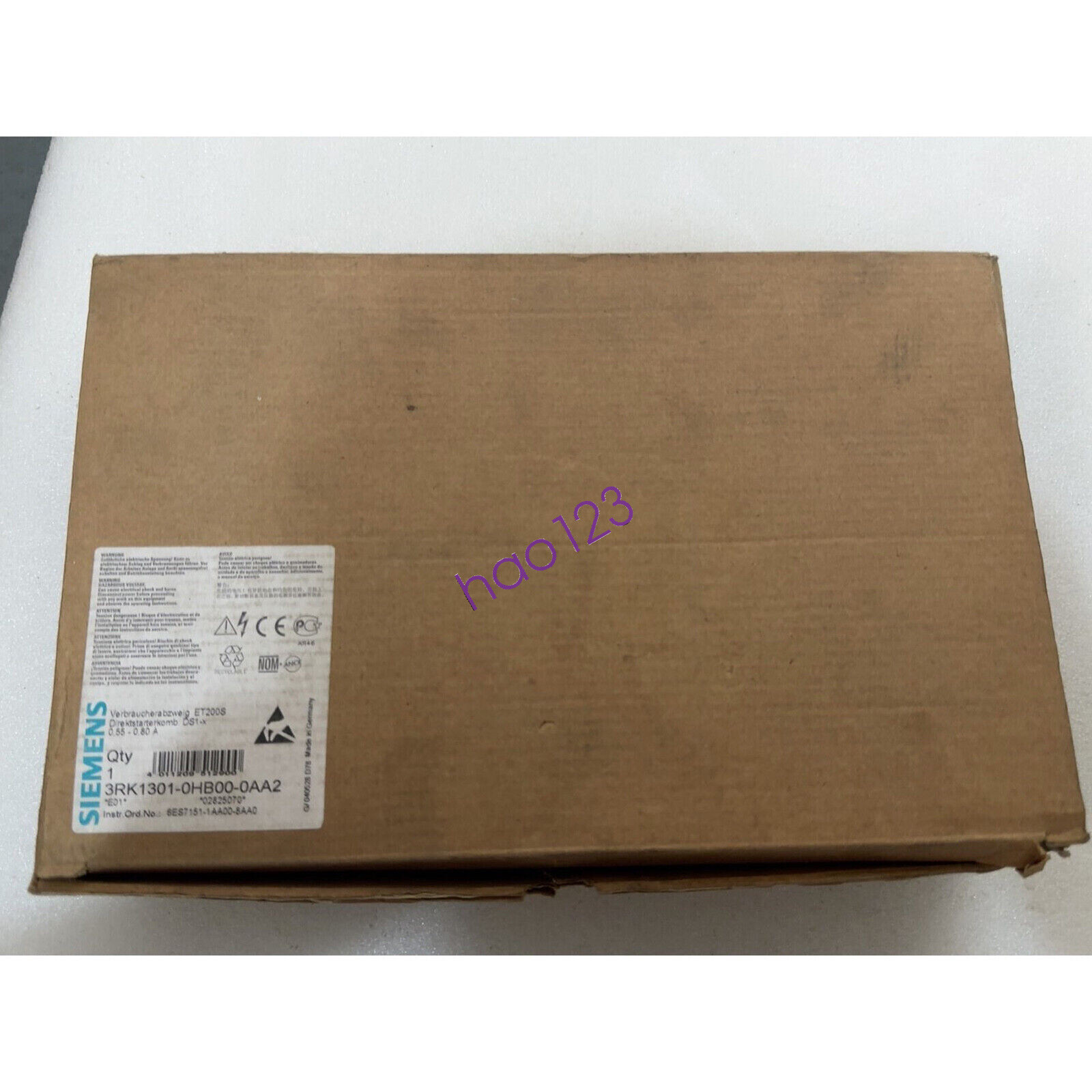 In Box 3RK1301-0HB00-0AA2 Siemens Starter Terminal 3RK13010HB000AA2 NEW