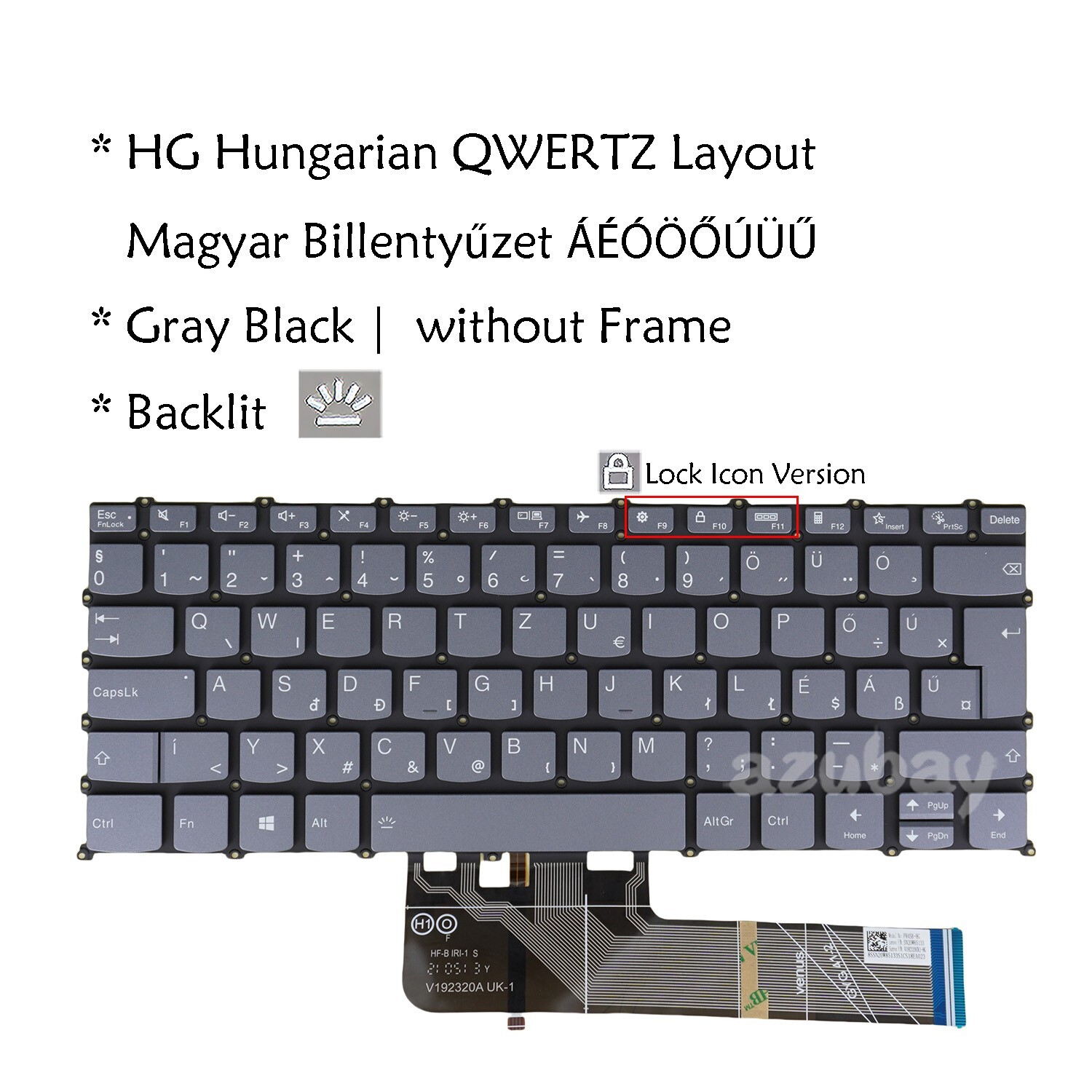 Hungarian Laptop Keyboard For Lenovo V14 G4 AMN, V14 G4 IAN, V14 G4 IRU Backlit