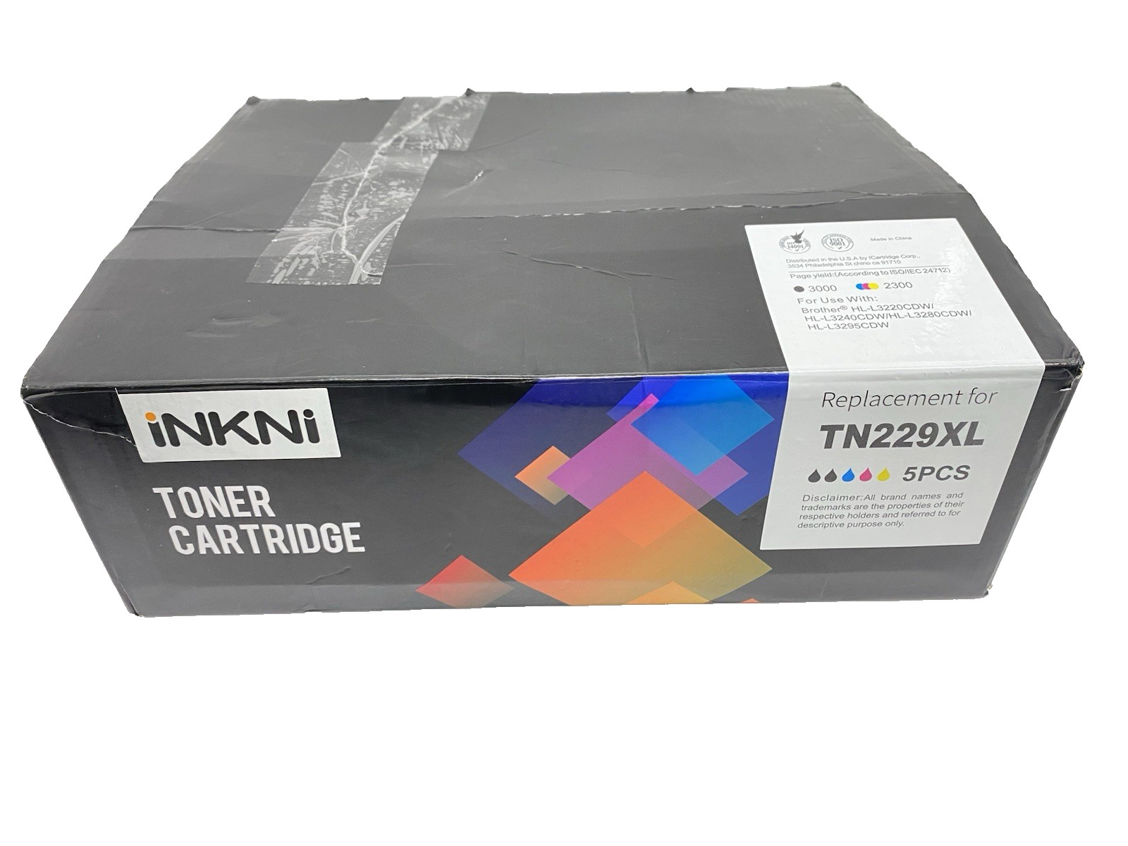 Replacement for Brother Compatible Toner TN229XL Black and Color - 5 Pack