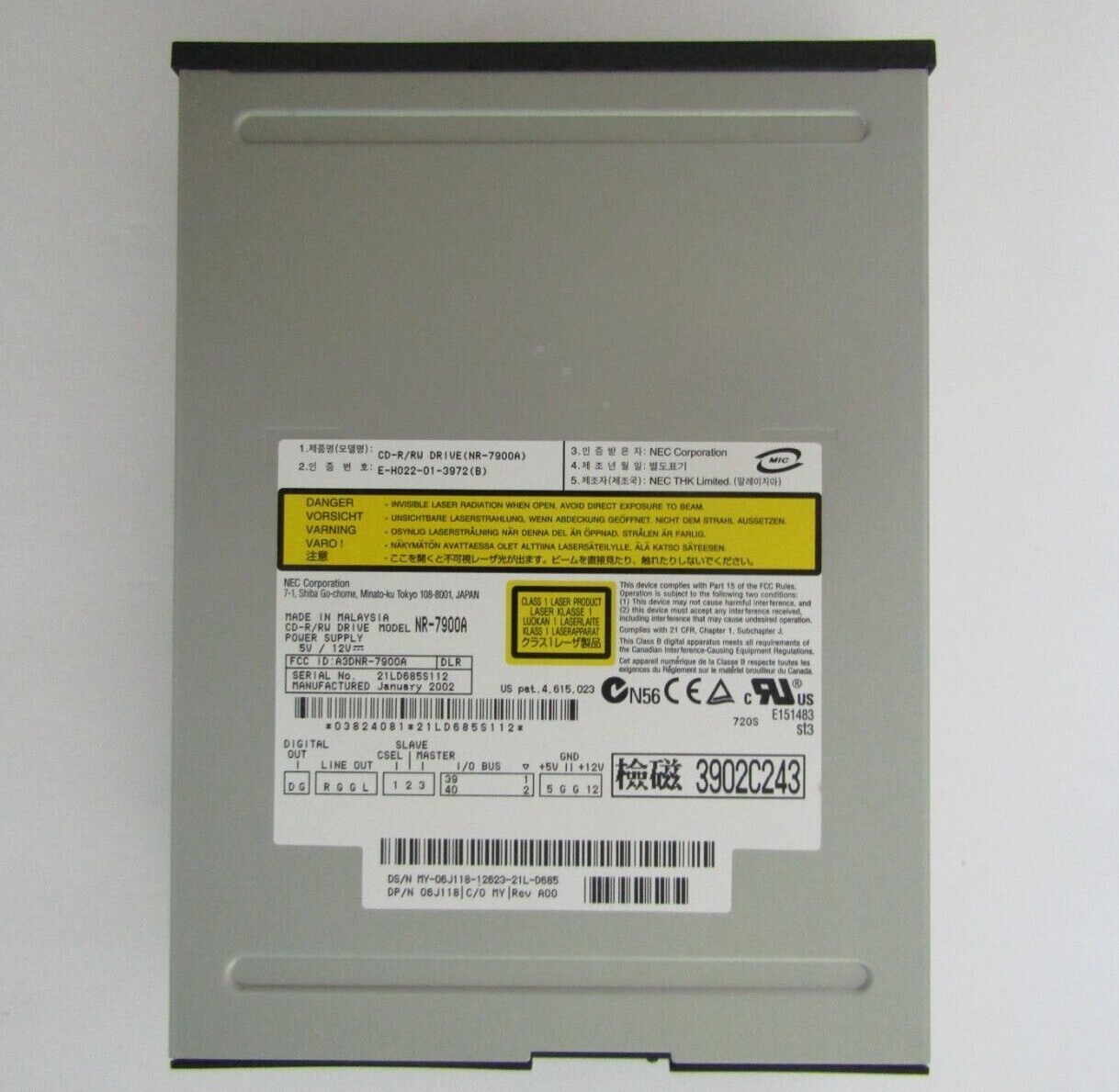 NEC NR-7900A DVD-R/RW Desktop IDE Drive Black Dell 