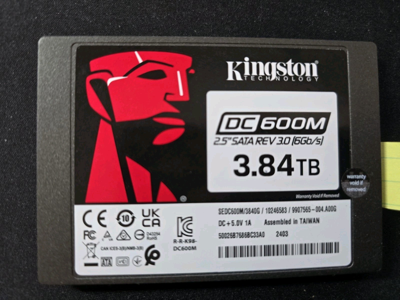 Kingston DC600M 3.84TB Enterprise SSD SATA 6Gb/s SEDC600M/3840G  71  HOURS