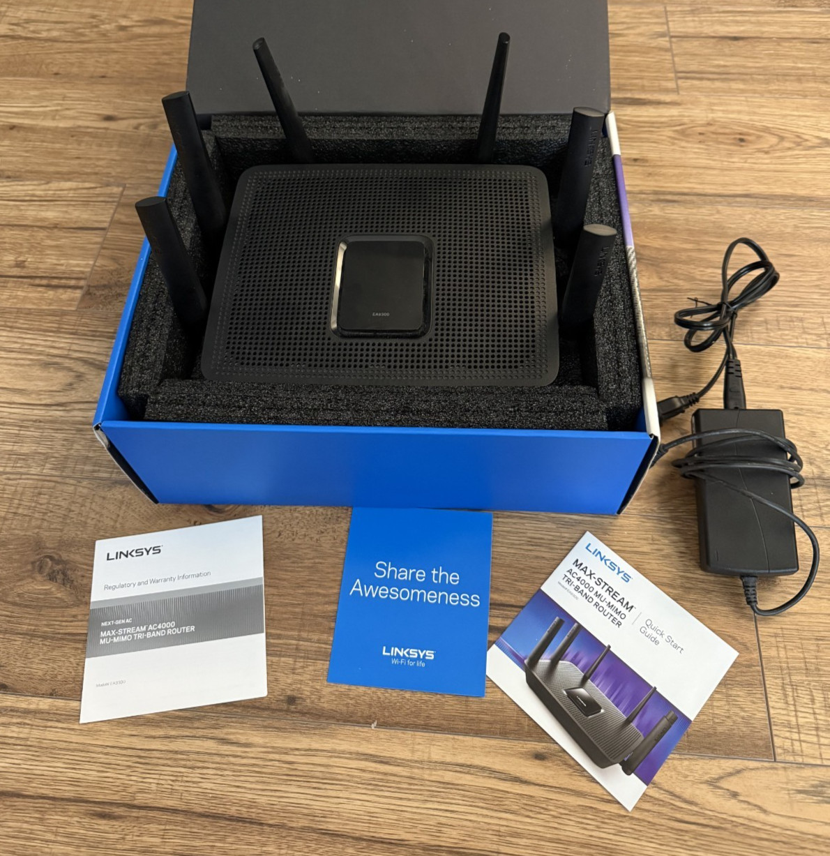 Linksys EA9300 WiFi Tri-Band AC4000 Gigabit Router Max-Stream Tested Working