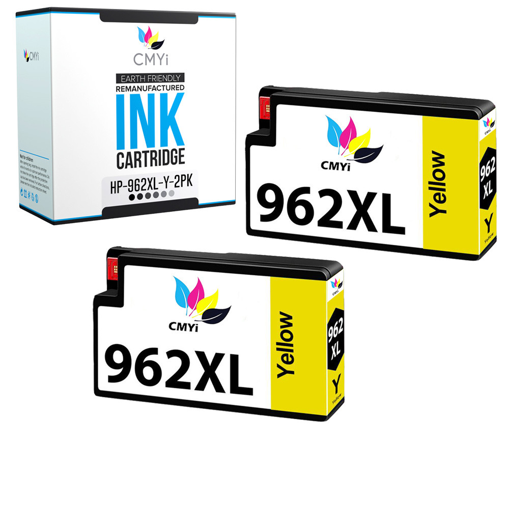 2-Pack Compatible HP 962 Yellow Ink XL for OfficeJet Pro 9015e 9018 9020 9010