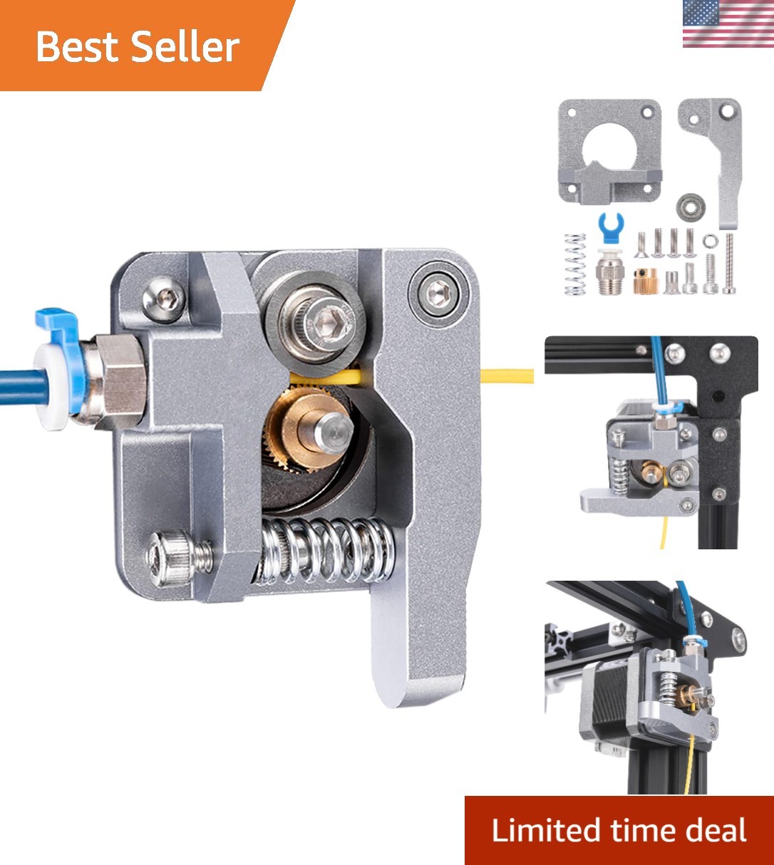 Enhance Your 3D Printing with  Aluminum Extruder for Ender & CR-10 Models