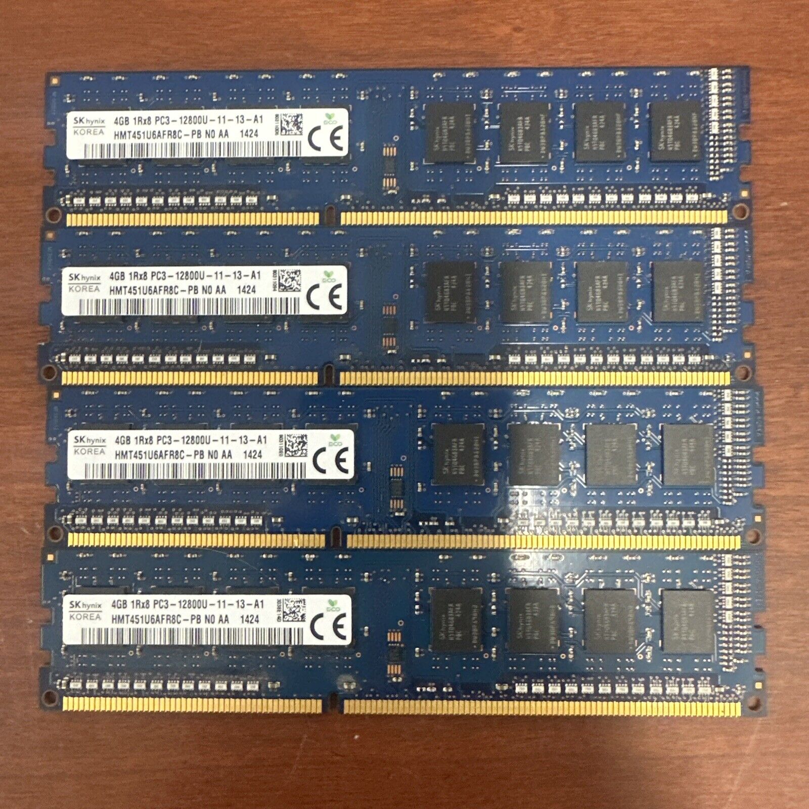 16GB (4x4GB) SK Hynix HMT451U6BFR8A-PB PC3-12800U DDR3 1600 CL11 Desktop Memory