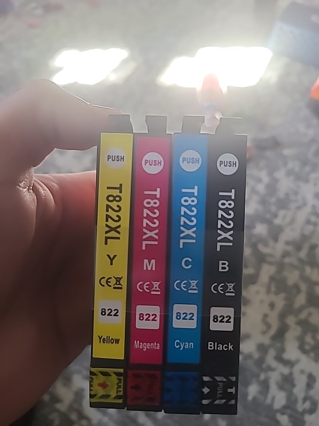 T822XL Ink Cartridge Set Black Cyan Magenta Yellow 4-Pack