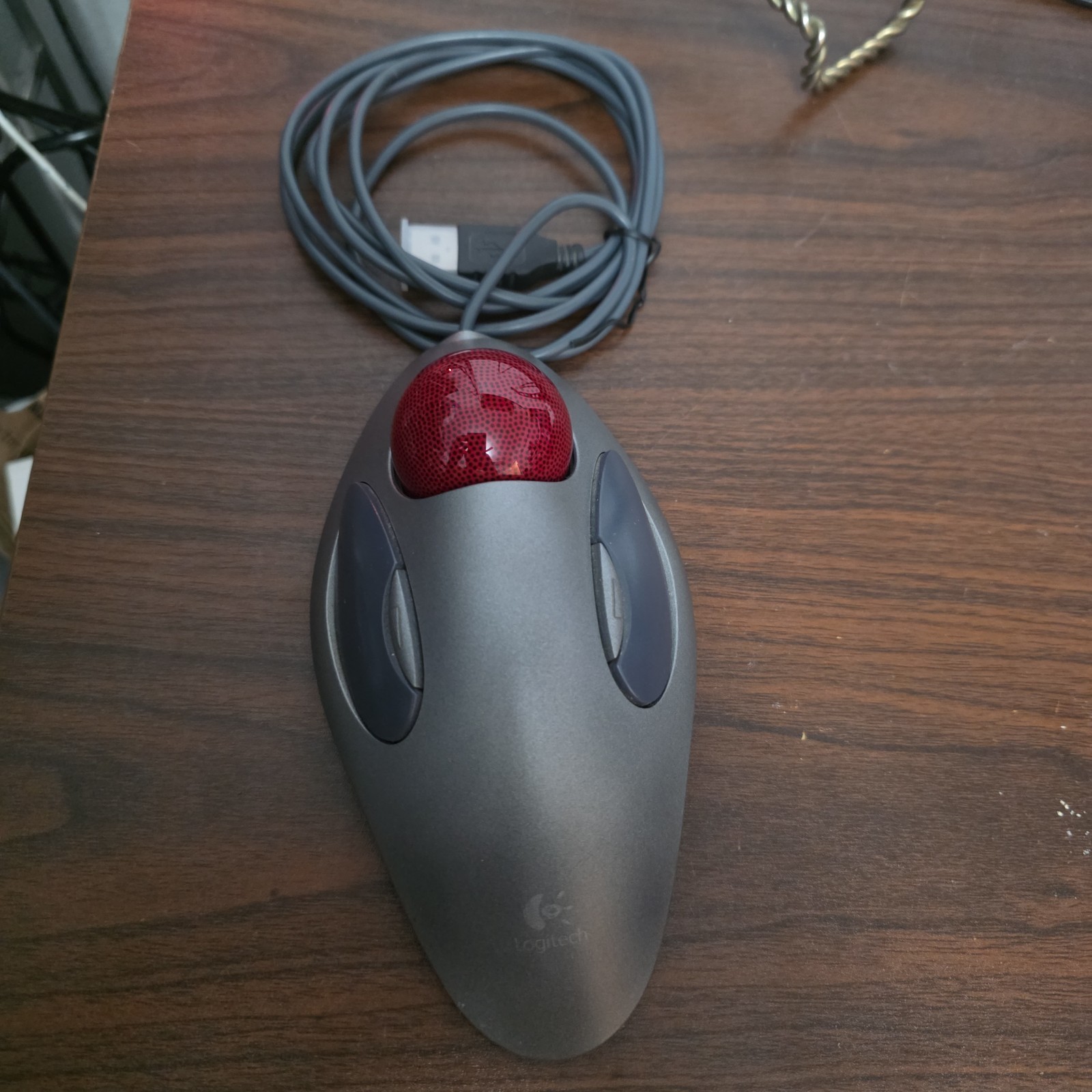 Logitech T-BC21 Trackman Trackball USB Mouse Marble Ball 810-000767  Working