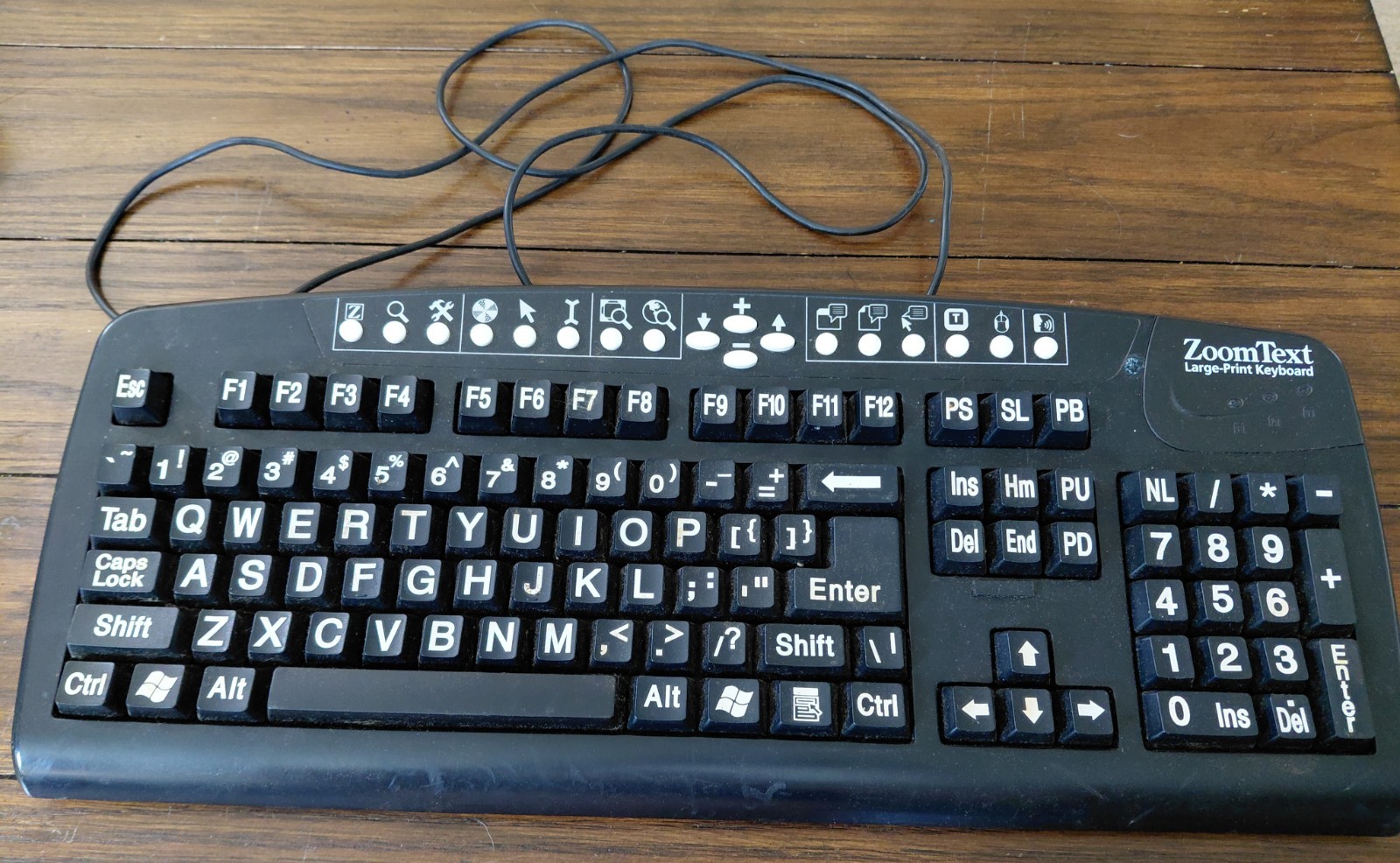 ZoomText Large Print USB Keyboard Visually Impaired