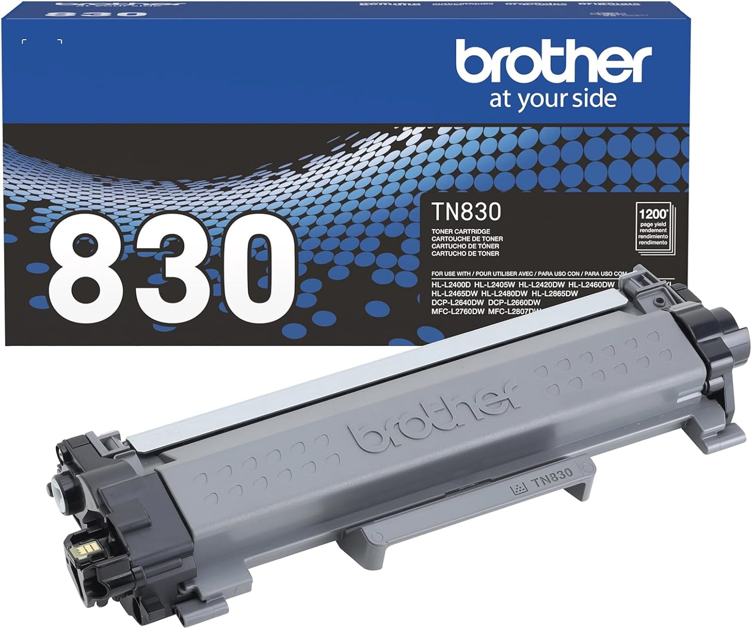 Brother TN830 Black Standard Yield Printer Toner Cartridge