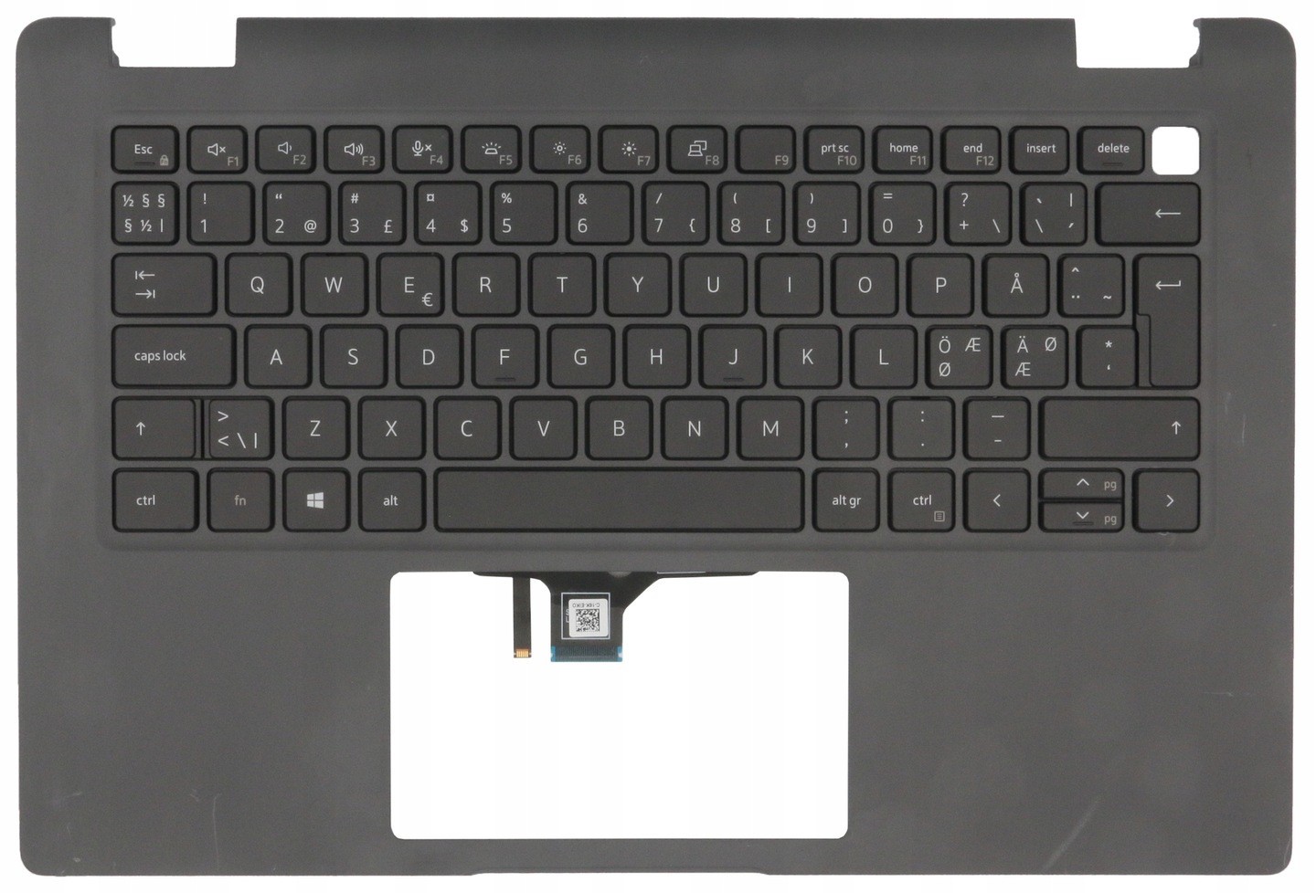 Original NORDIC Keyboard w/ Cover Palmrest Dell Latitude 3440 3450 QWERTY LED