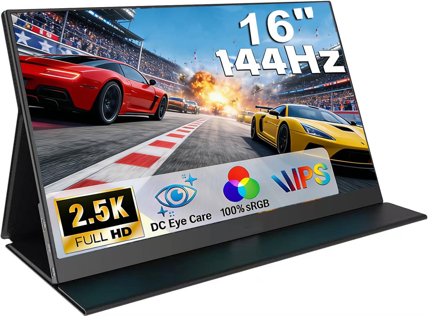 16" 2.5K 144Hz Portable Gaming Monitor 1610 HDR Eye Careful,100% sRGB QHD2560...