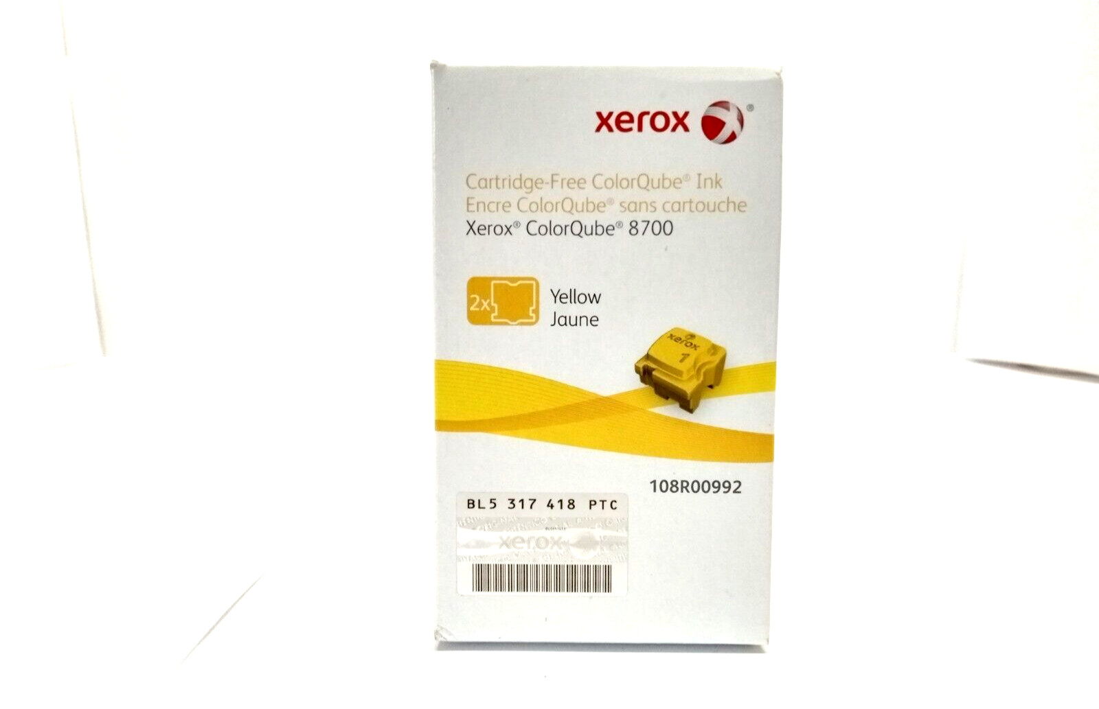 Genuine Xerox ColorQube 8700 Yellow Solid Ink 108R00992