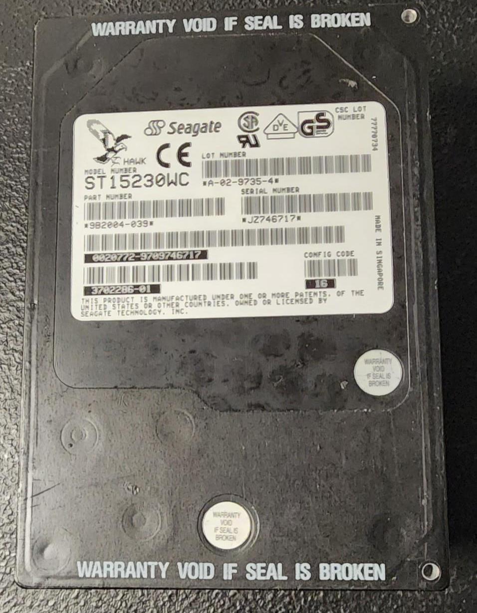 Seagate 9B2004-039 4.3 GB Hawk 5400RPM 3.5 Hard Drive Model ST15230WC