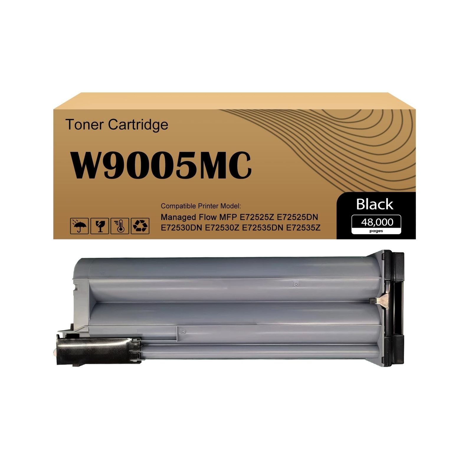 W9005 W9005MC Black Toner Cartridge Compatible with Managed Flow MFP E72525z ...