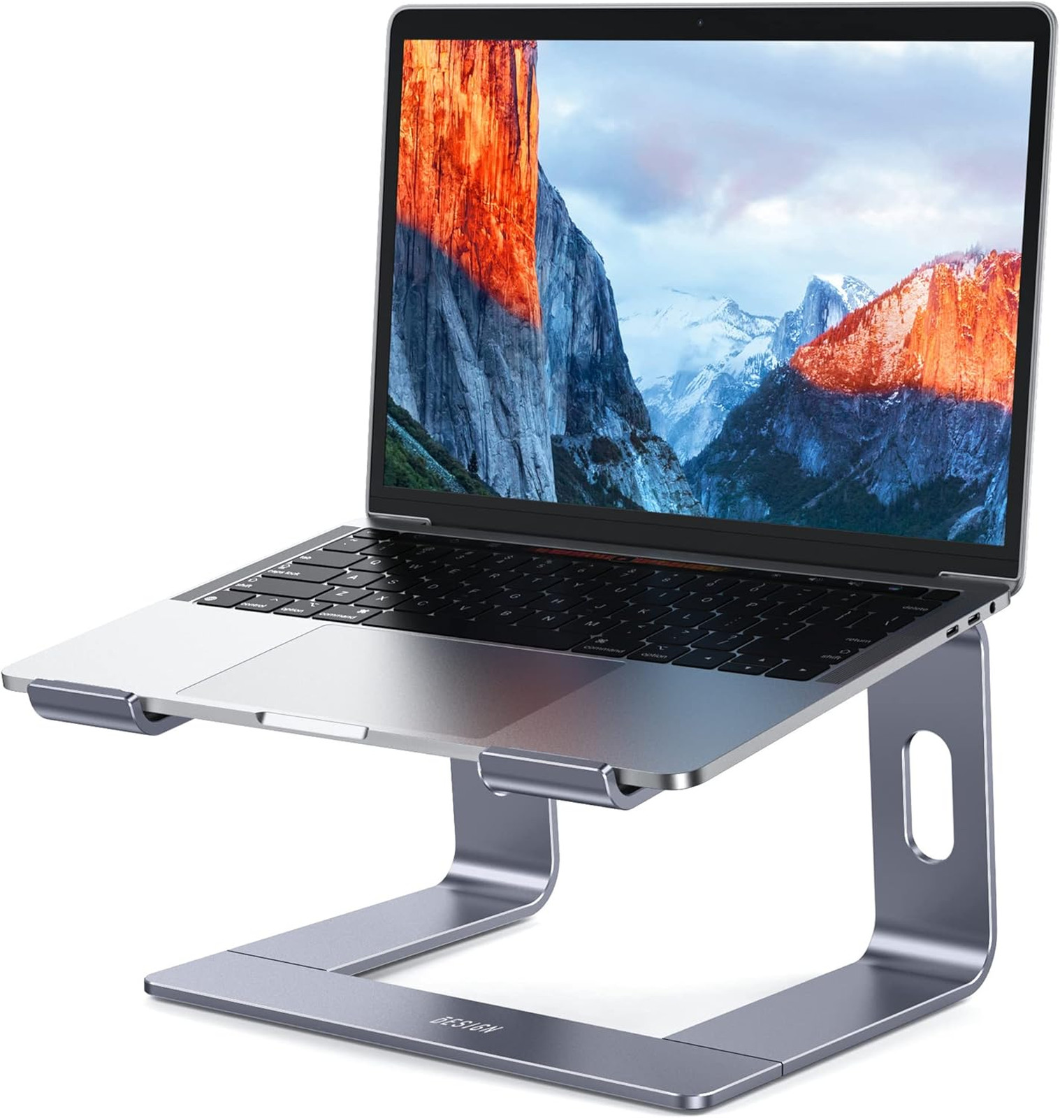 Laptop Mount Aluminum Stand for 10 to 15.6 Inch Laptops Ergonomic Space Gray