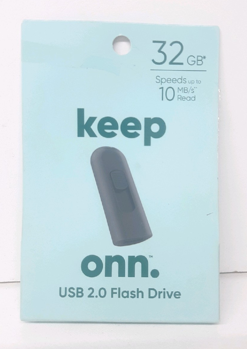 onn. USB 2.0 Flash Drive 32 GB Capacity Portable Storage
