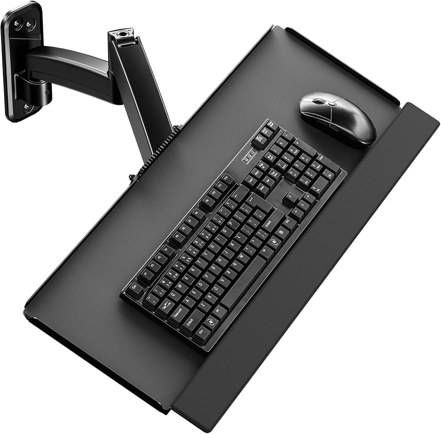 Keyboard Tray Wall Mount,Sit-Stand 26 Inch Keyboard and Mouse Stand,Black | Heig