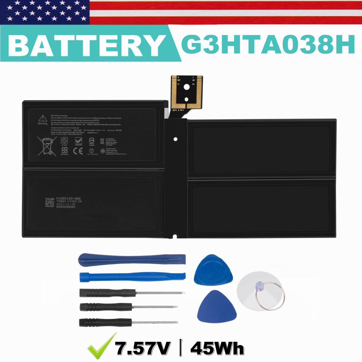 Battery G3HTA038H For Microsoft Surface Pro 5 Pro 6 1796 (2017 New Pro) 1807
