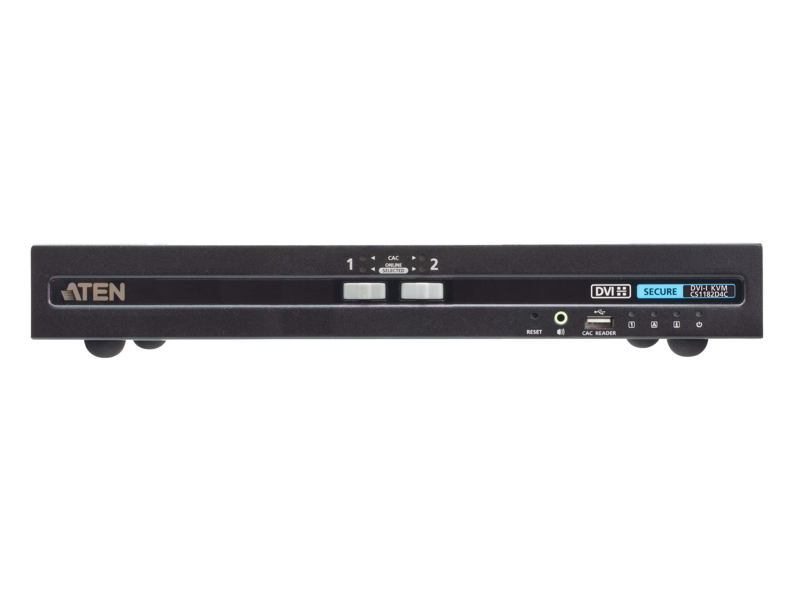 CS1182D4C 2-Port USB DVI Secure KVM Switch with CAC (PSD PP v4.0 Compliant)