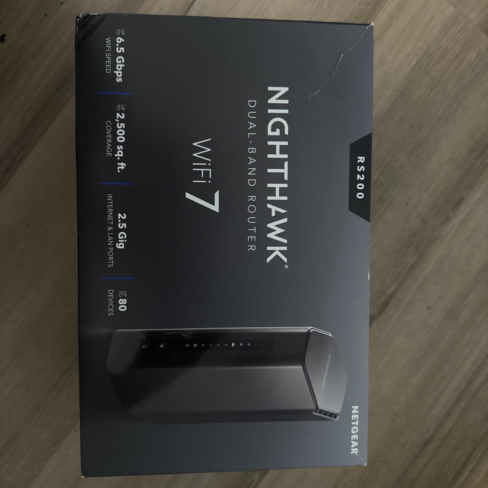 NETGEAR - Nighthawk BE6500 Dual-Band Wi-Fi 7 Router - RS200-100NAS - Black UD