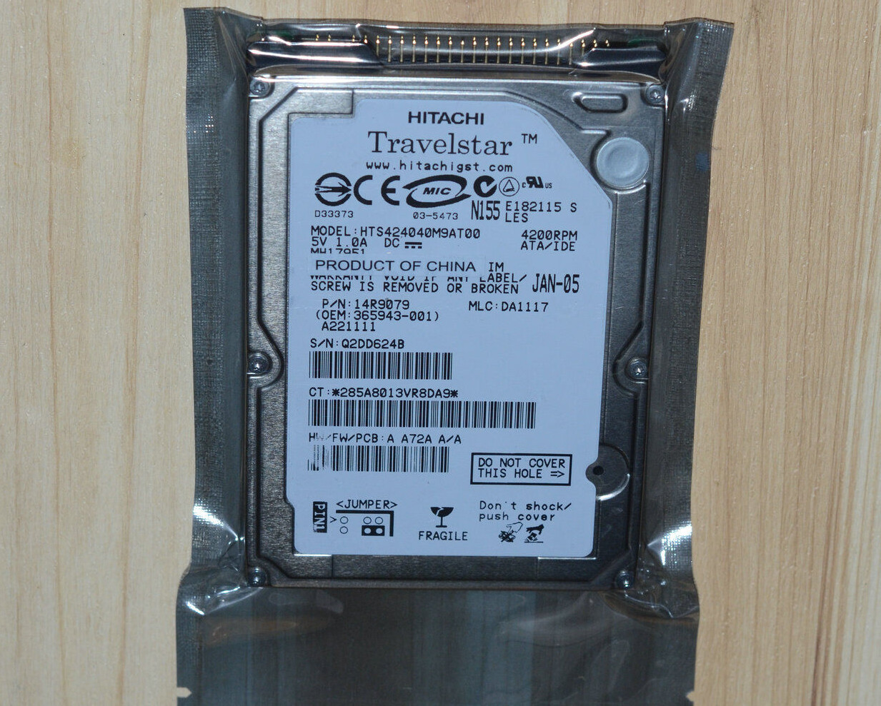 2.5" 40GB IDE/PATA 4200RPM 2MB Cache Laptop Hard Drive