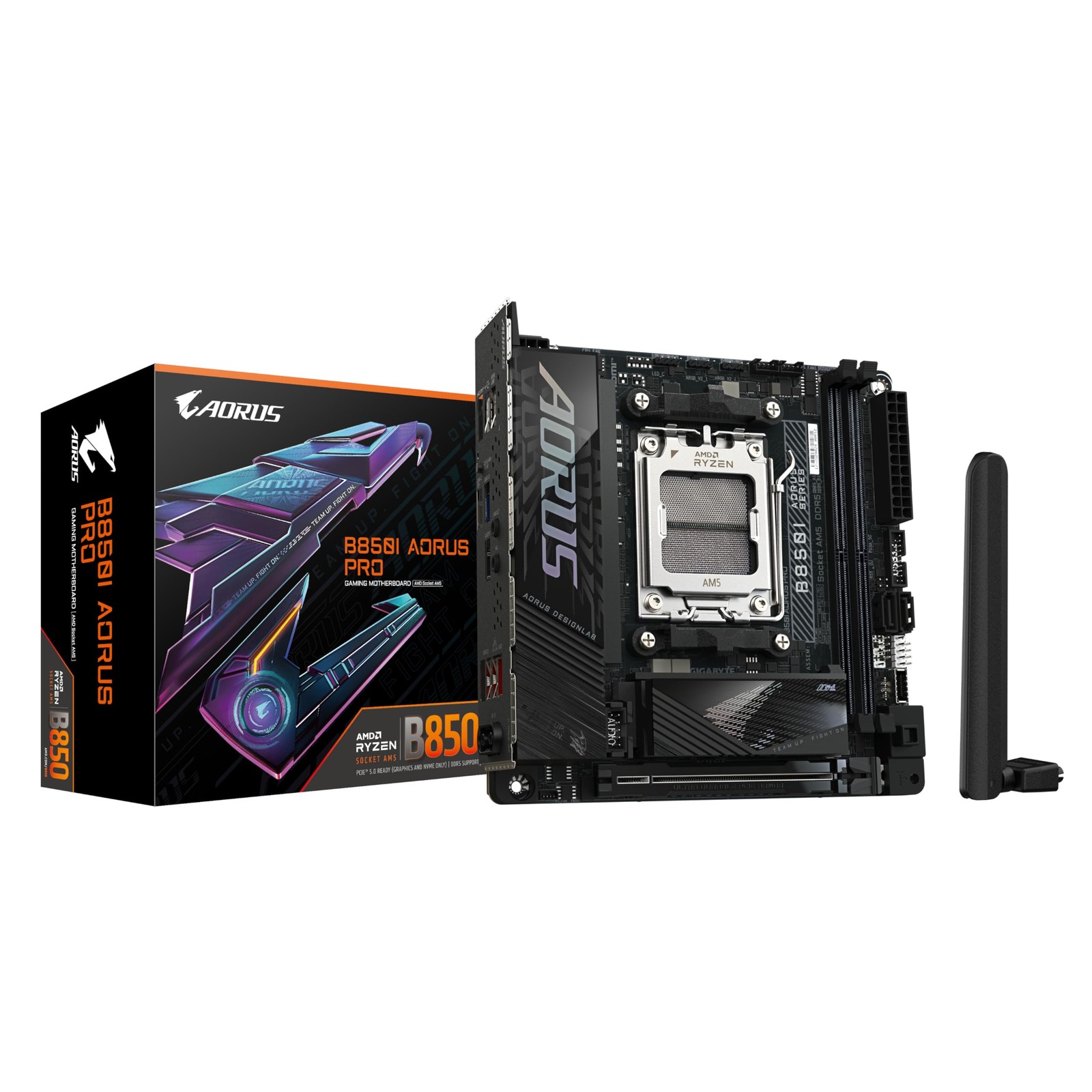 GIGABYTE B850I AORUS PRO Motherboard - AMD Ryzen 9000 Series CPUs, Mini ITX
