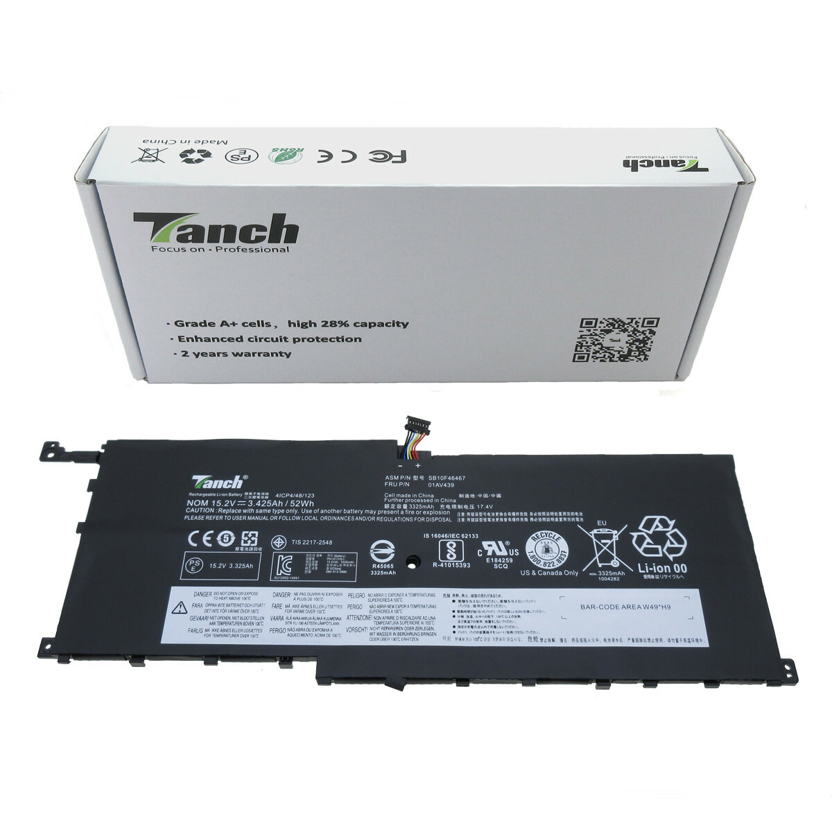 Original Battery 00HW029 01AV439 01AV409 for Lenovo X1 Yoga X1 Carbon 2016 20...