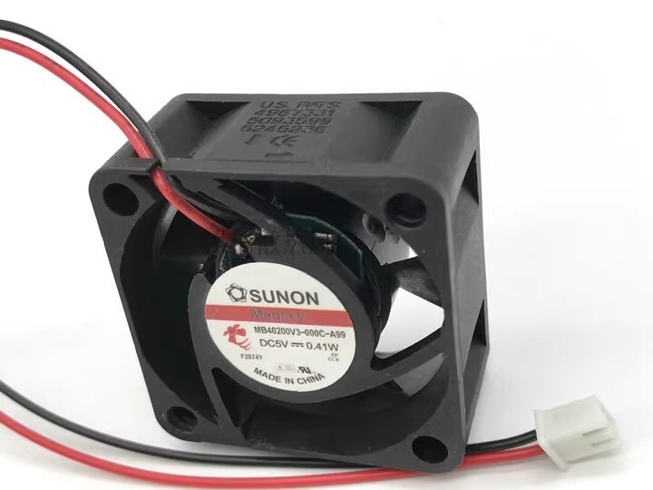 SUNON MB40200V3-000C-A99 4020 DC5V 0.41W 4CM 2-Pin Silent Cooling Fan