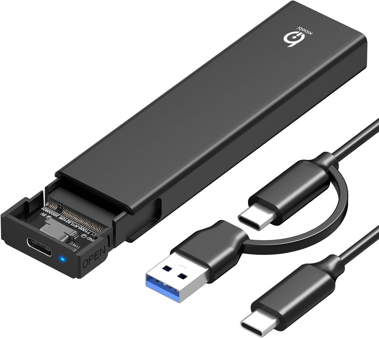 Xiaobi M.2 NVMe SSD Enclosure Tool-Free Installation USB 3.2 Gen 2 Black