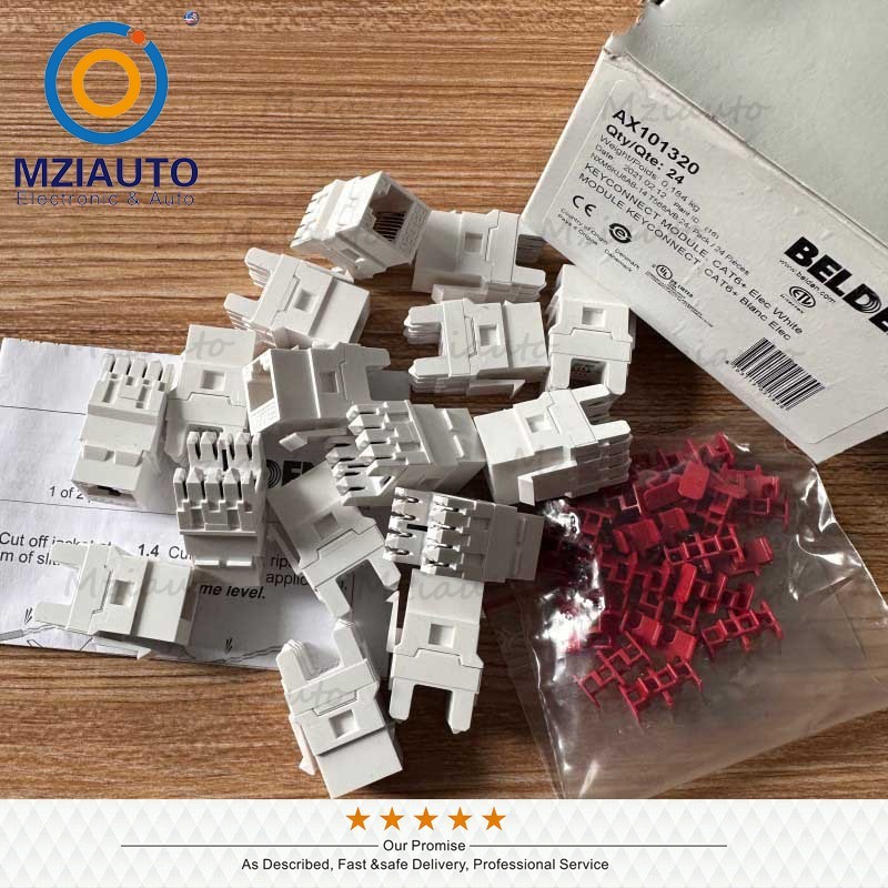 24PCS Category6A 8Position KeyConnect RJ45 Jack Module For Belden AX101320 White