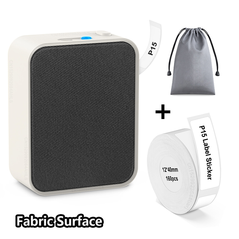 P15 Bluetooth Label Maker Machine Portable Sticker Barcode Thermal Label Printer