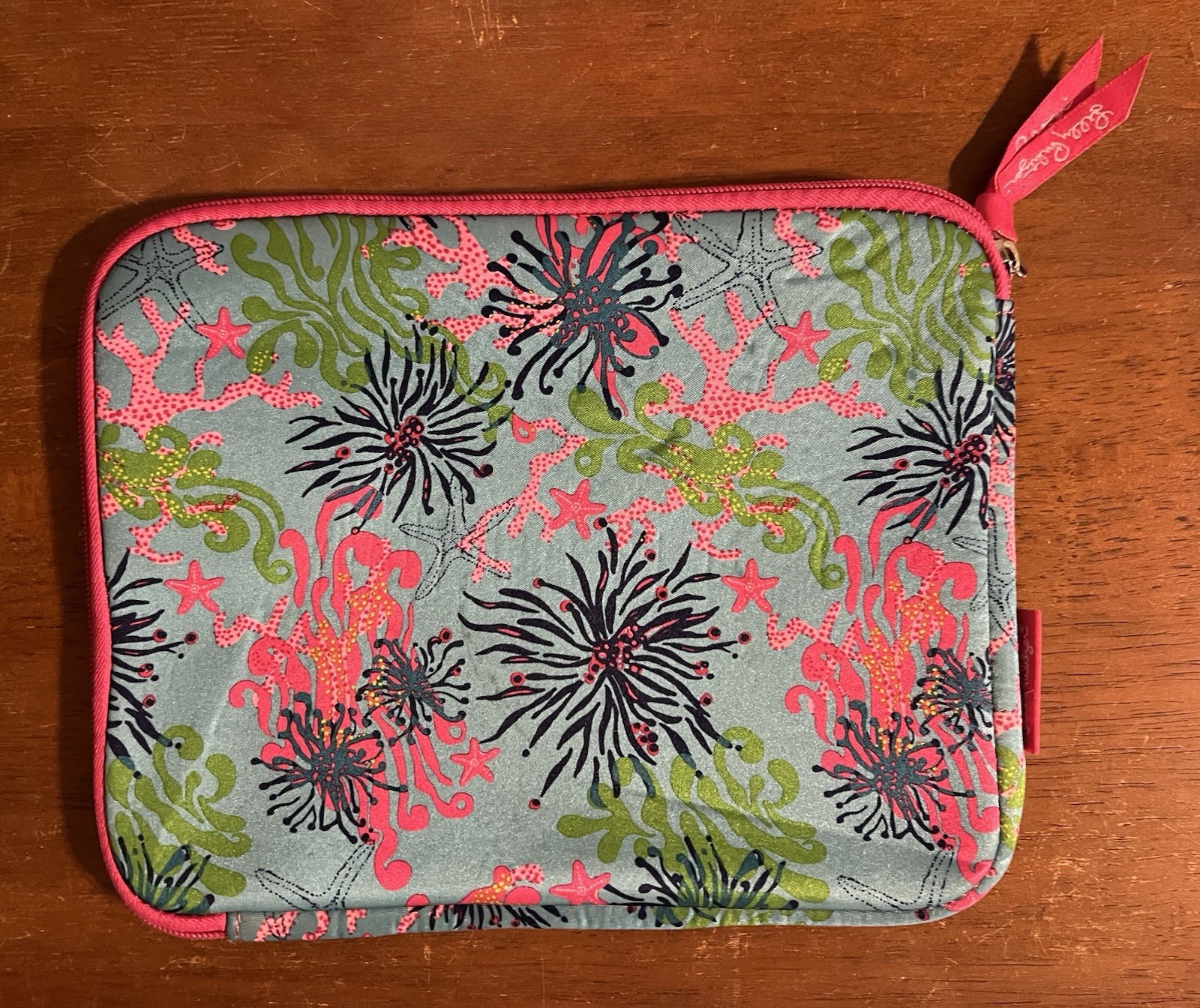 Lilly Pulitzer iPad Tablet Soft Case Pouch Zipper Starfish Jellyfish 10x8”