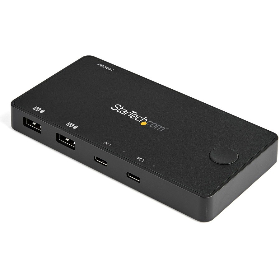 StarTech 2 Port USB C KVM Switch, 4K 60Hz HDMI, Compact UHD Desktop KVM Switch